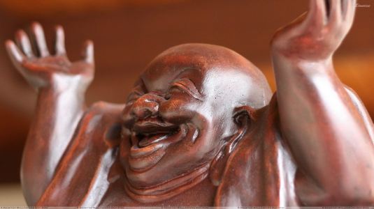Laughing Budha Face Closeup